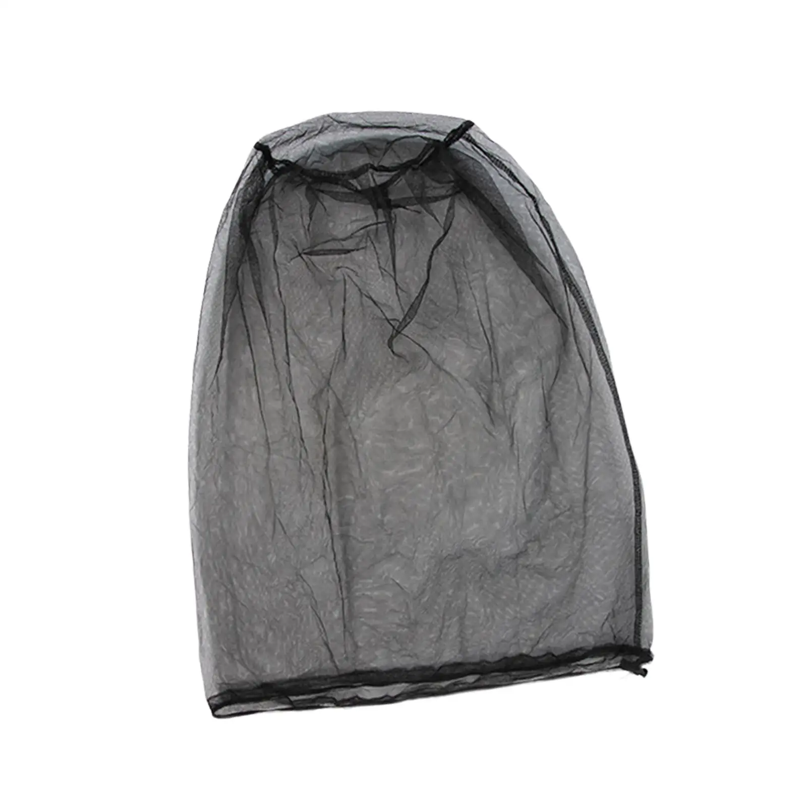 Mosquito Head Net Drawstring Men Women Breathable with Storage Bag for Camping Travel Outdoor Activity Climbing Fishing