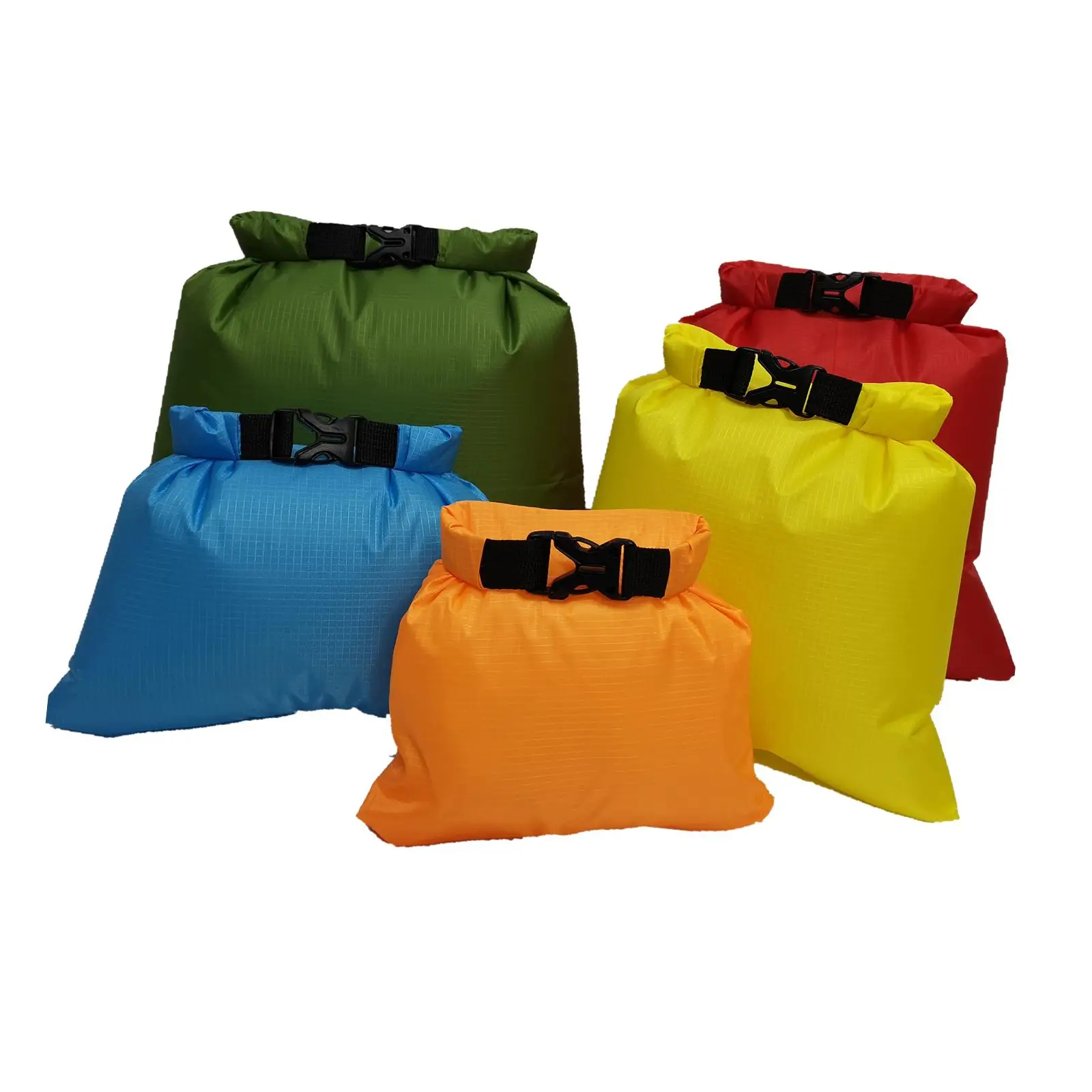 5Pcs Dry Bag Waterproof Bag Set Sturdy Multipurpose Lightweight Portable Outdoor Storage Bag Mixed Colors for Kayaking Rafting