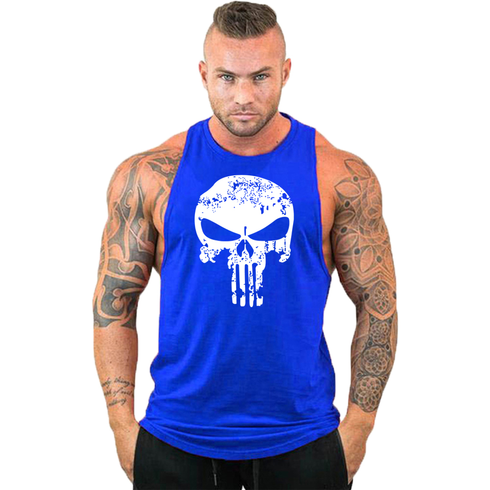 Tier Fitness Kleidung Bodybuilding Shirt Männer Top für Fitness ärmellose Sweatshirt Gym T-Shirts Schädel Mann Männer Weste Stringer – Detail 20