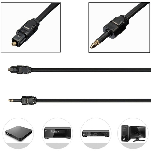 1/1.5/2/3m/5m High Quality Practical Toslink to 3.5mm Plug Digital