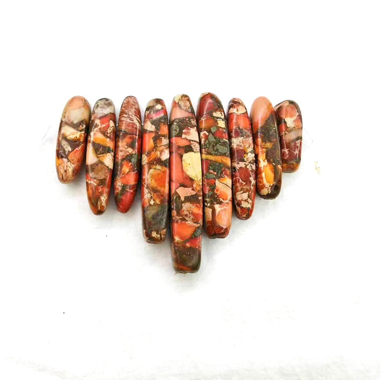 9 teile/satz Natürliche Kaiser Stein Perlen Ungeförmigen Anhänger Halskette DIY Schmuck Zubehör Großhandel – Detail 9