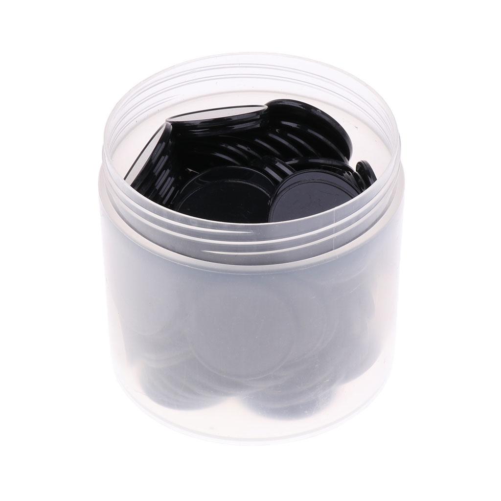 100 Pcs Plastic Poker Chips Bingo Board Games Markers Tokens Kids Counting Toy Family Club Party Supplies Black
