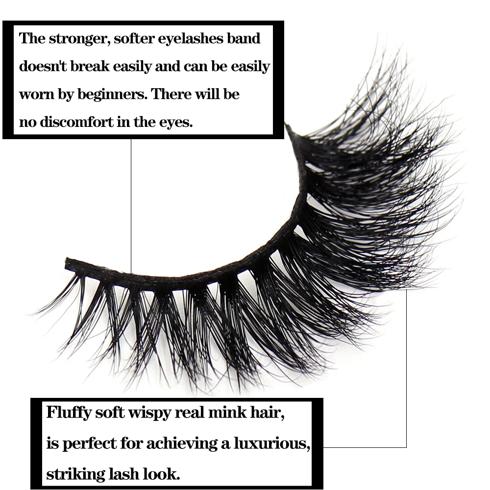 Best of FOXESJI Mink Lashes Fluffy Dramatic Wispy False Fake Eyelashes Cross Lash Extension Natural Soft 3D Mink Lashes Eyelashes Makeup Reviews & Tips - Image 5