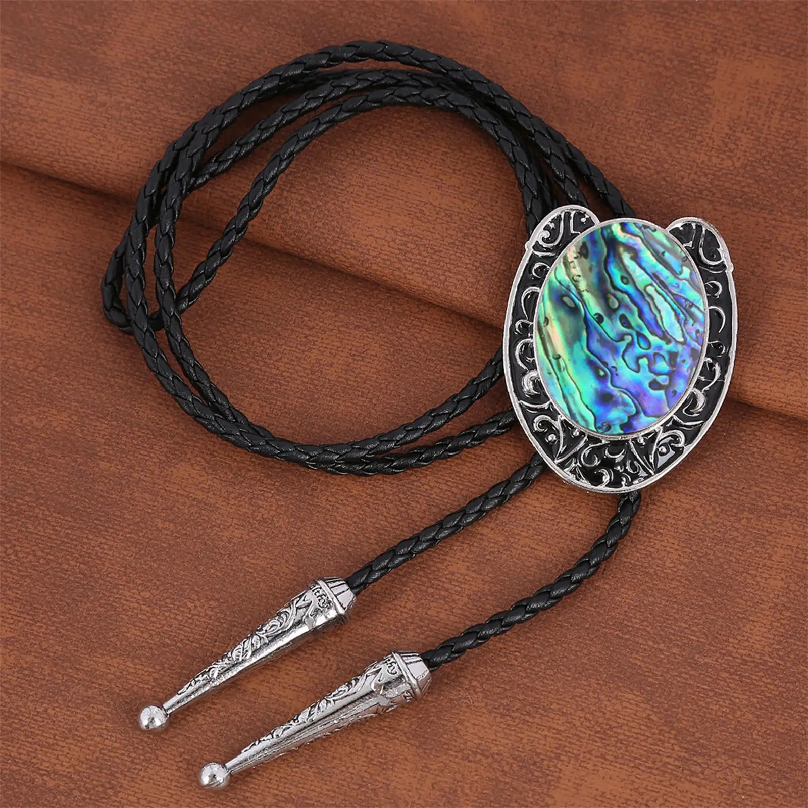Western Bolo Tie Shirt Neck Ties Western Necklace Tie Costume Accessory with Pendant for Men Women Teens Adults Birthday Gift