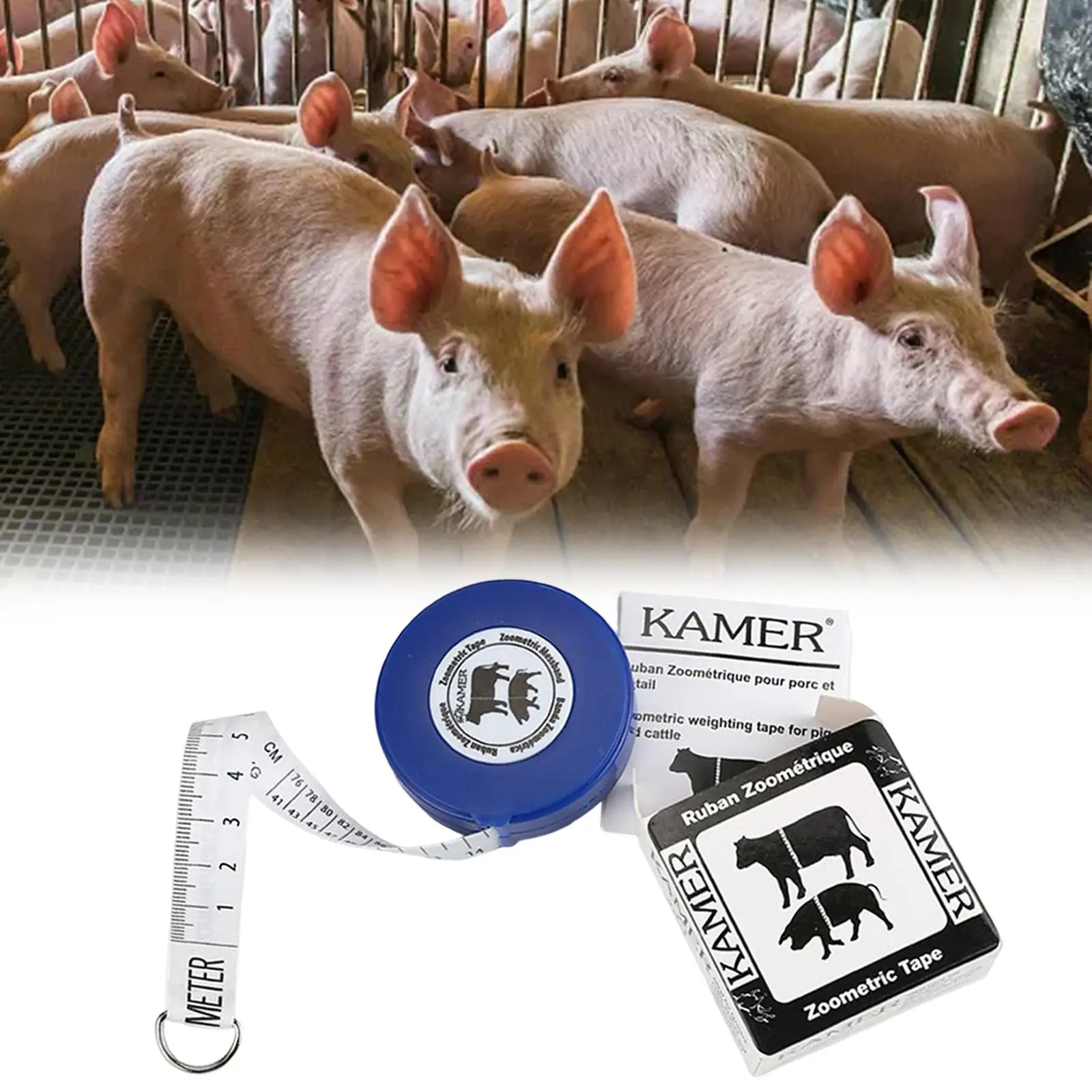 2.5M Pigs Cattles Weight Measuring Tape Ruler Animal Farm Equipment Livestock Measurement