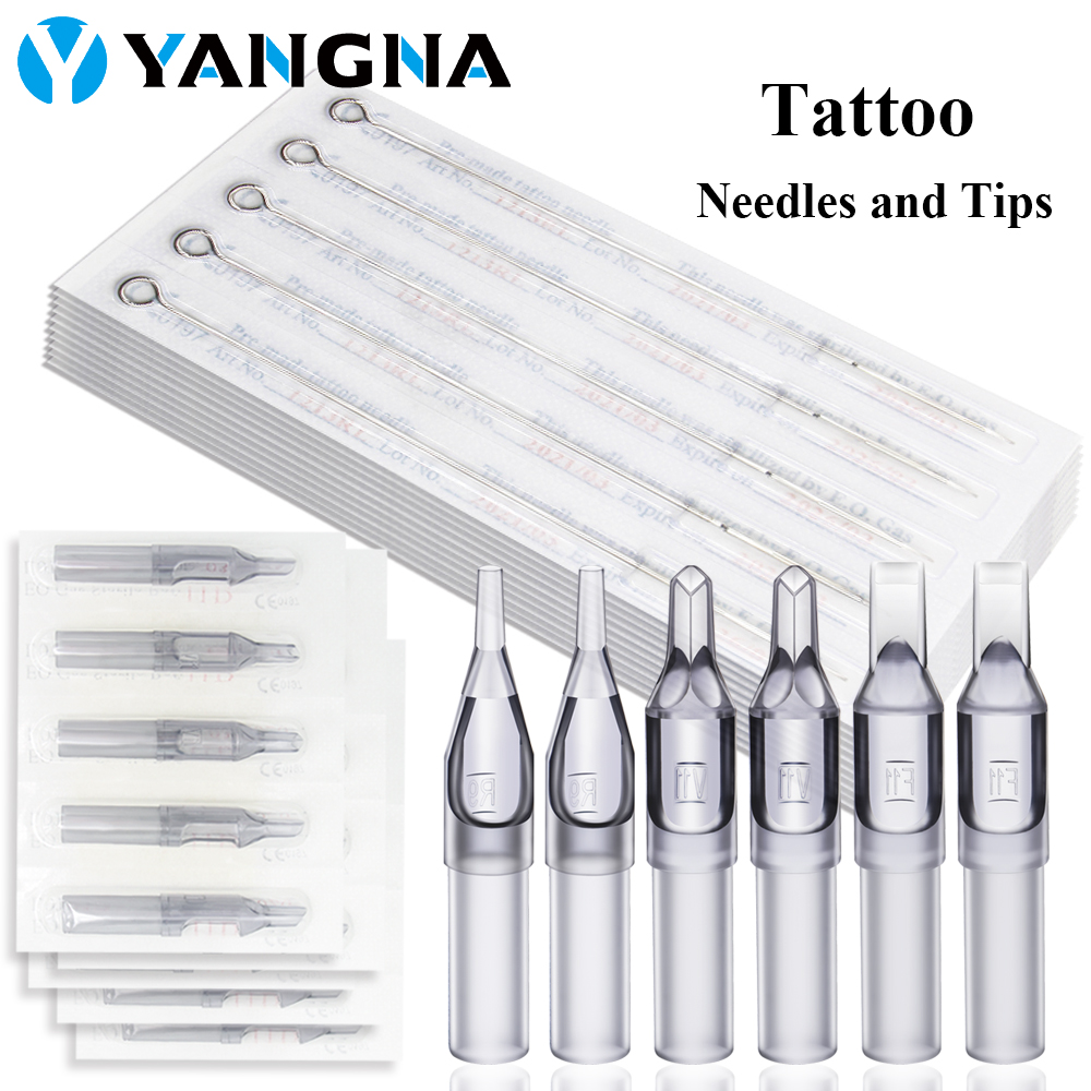 Best of Yangna 40PCS / Set RL RM M1 Tattoo Needles And RT FT Tattoo Tips Grey Professional Mixed Stainless Needles Plastic Tip Body Arts Reviews & Tips