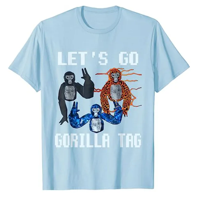 Let's Go, Gorilla Tag Blue Monke VR Gamer Shirt for Kids, Te - Inspire  Uplift