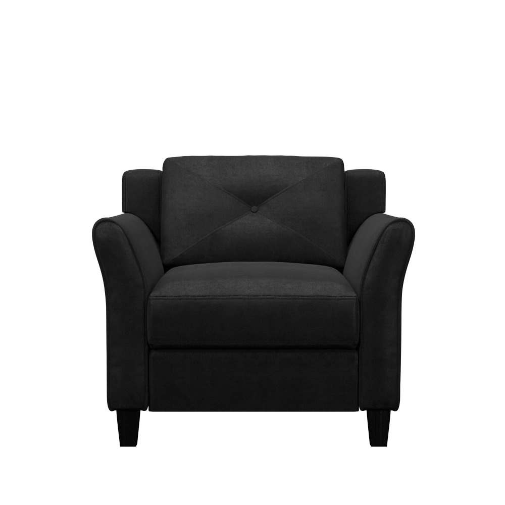 Title 2, Taryn Club Chair, Black Fabric