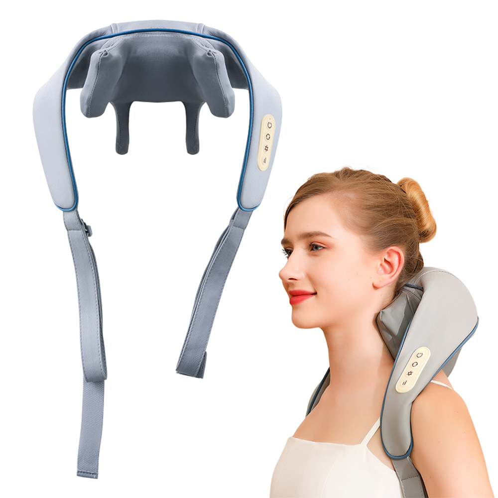 Best of Neck And Back Massager 5D Heating Shiatsu Kneading Massage Shawl Rechargeable Relieve Cervical Fatigue Trapezius Muscle Massage Reviews & Tips