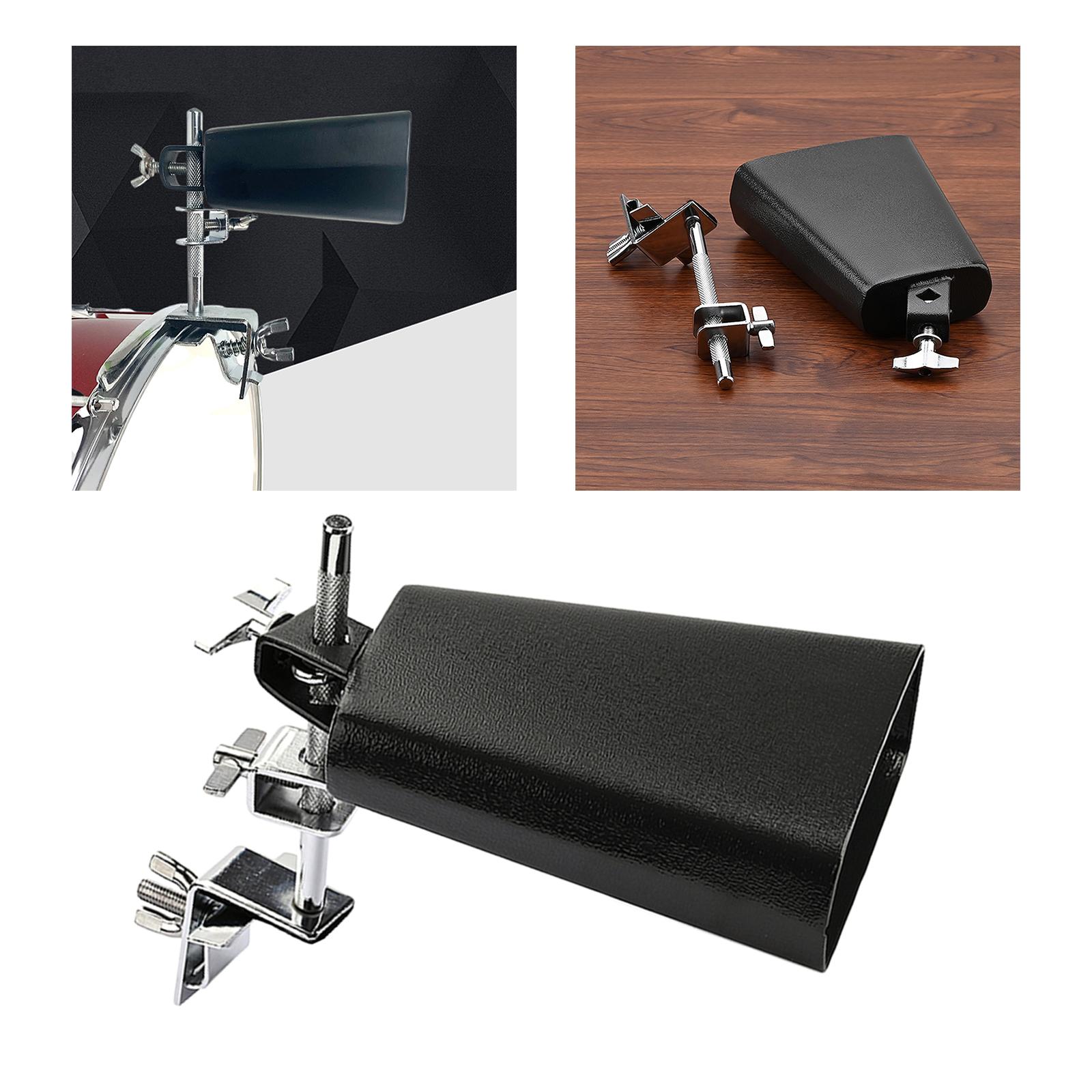 Metal Cowbell with Cowbell Clamp Drum Accessory Musical Instruments Accessories