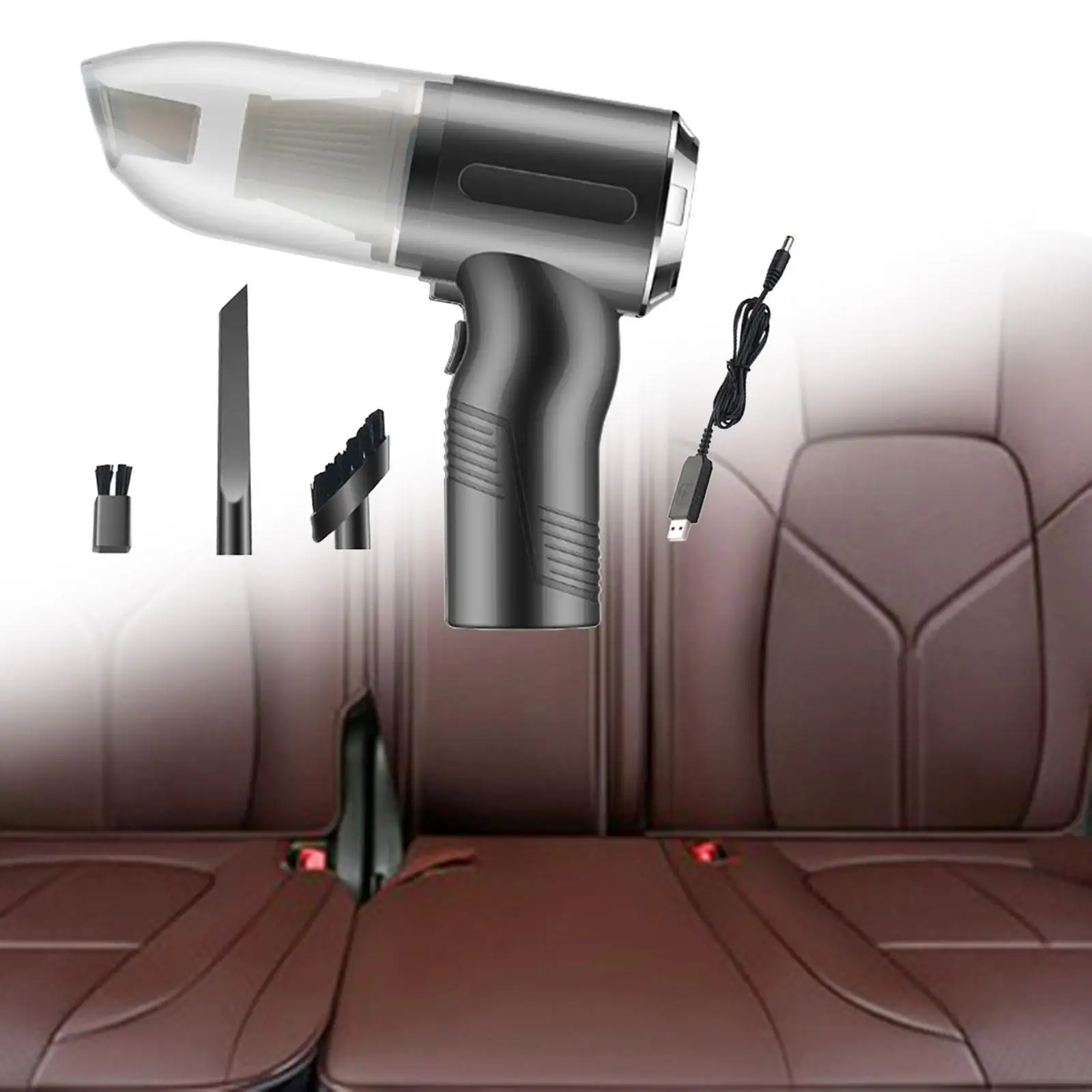 Portable Car Vacuum Cleaner 10000PA Strong Suction High Power Mini Vacuum for Vehicle, Pet Hair, Office, Sofa, Home