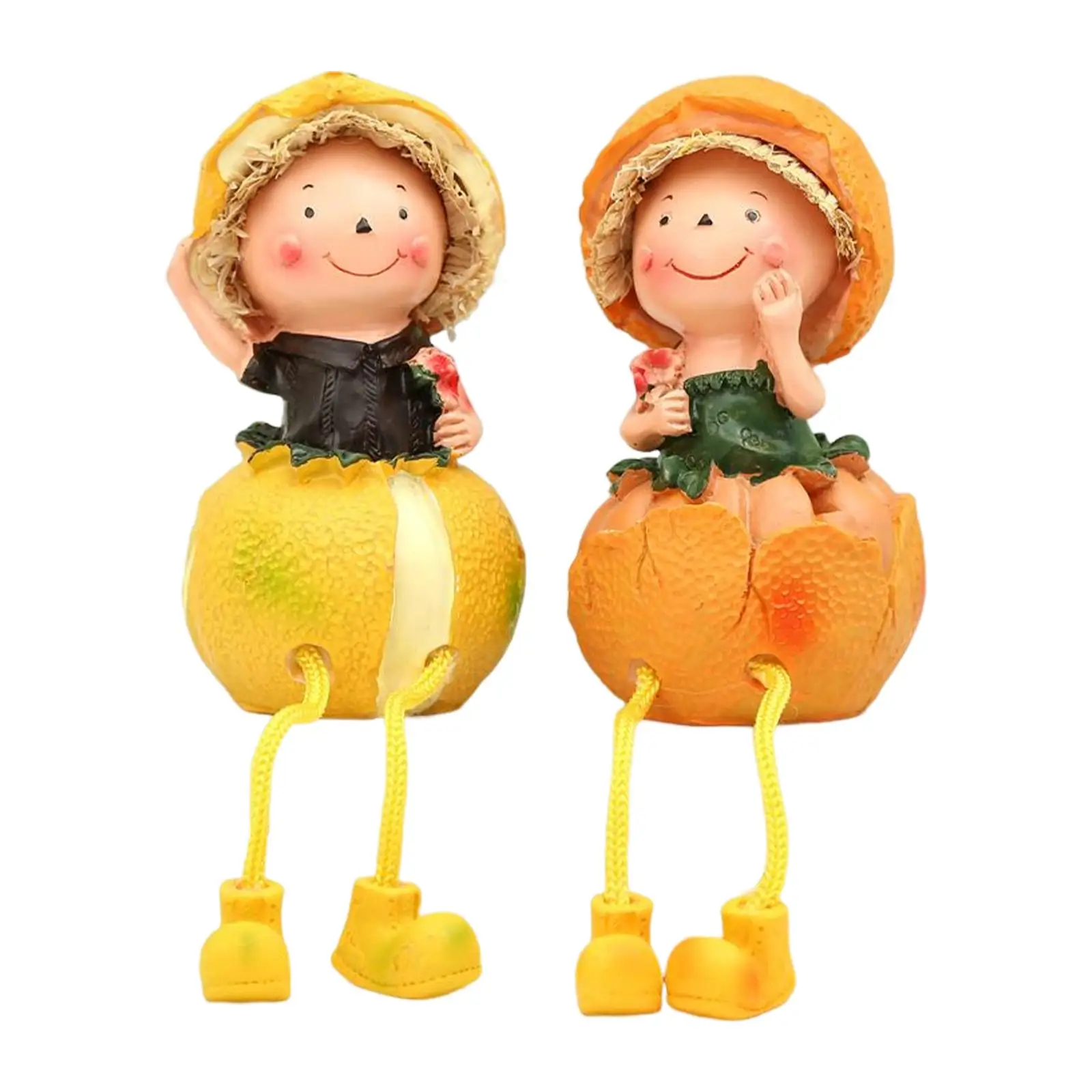 2x Hanging Feet Doll Resin Statue Sculpture Figurine Crafts for Counter Top