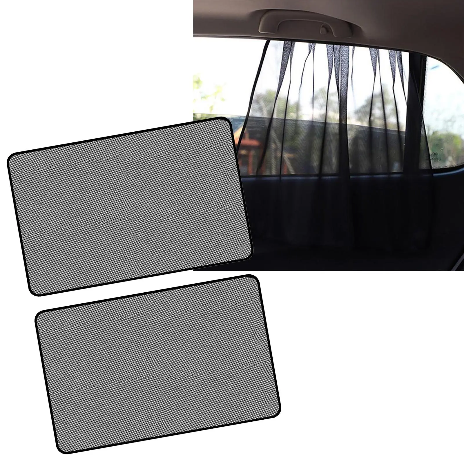 Car Window Curtain Sun Shade Breathable Privacy Travel Protection Mesh