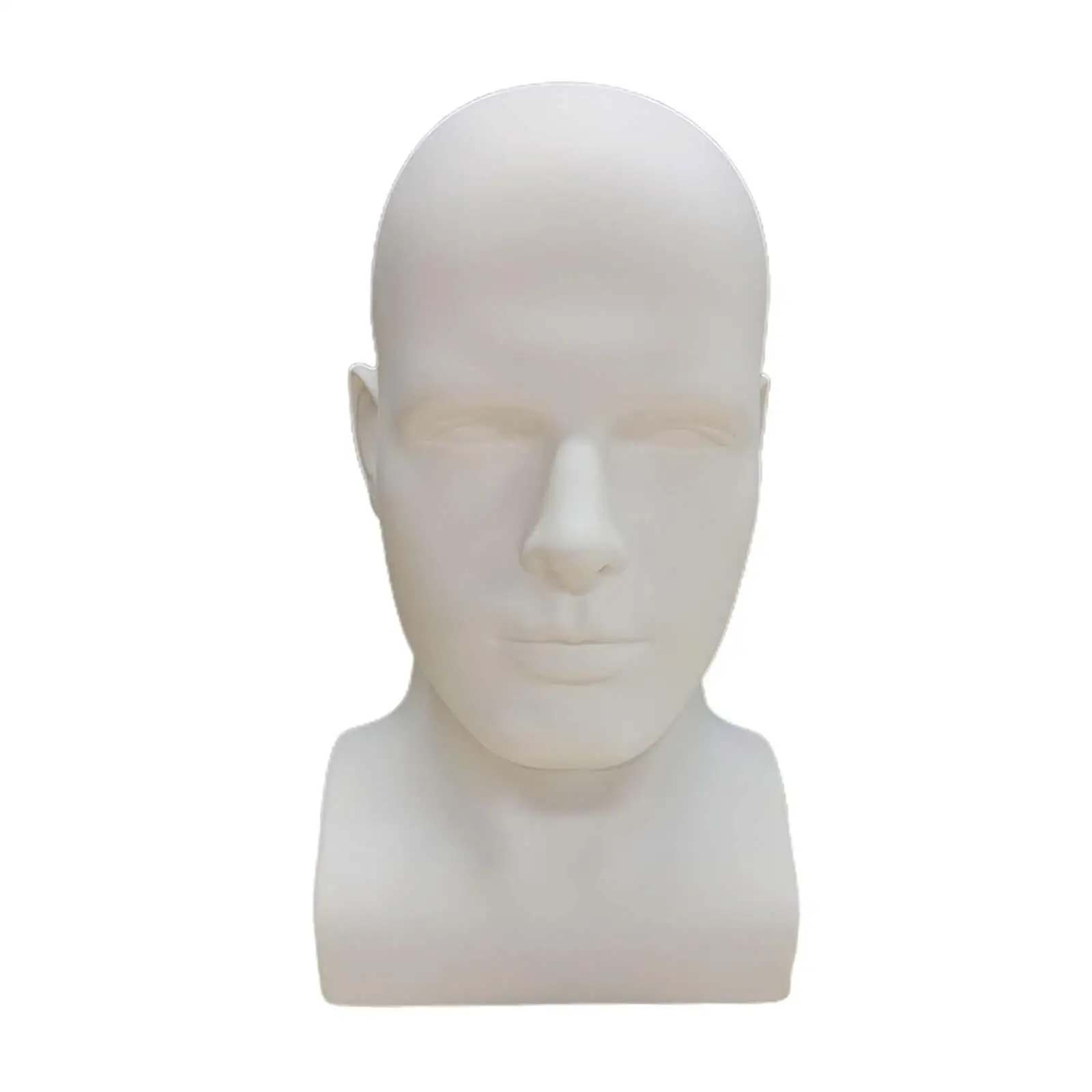 Male Mannequin Head Easy to Carry Display Holder Lightweight Mannequin Display Manikin Head Model for Glasses Hat