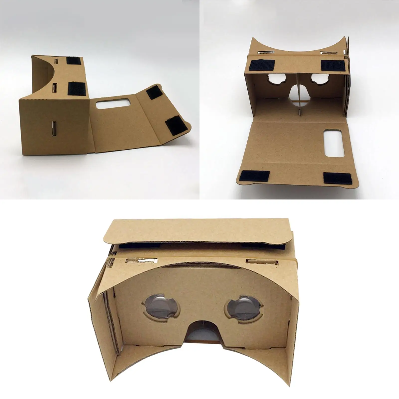 V1 DIY Cardboard for Google VR Case Kit Fits All 3-6 inch Smartphones Comfortable Compact Brown ,Lots of Content to Explore