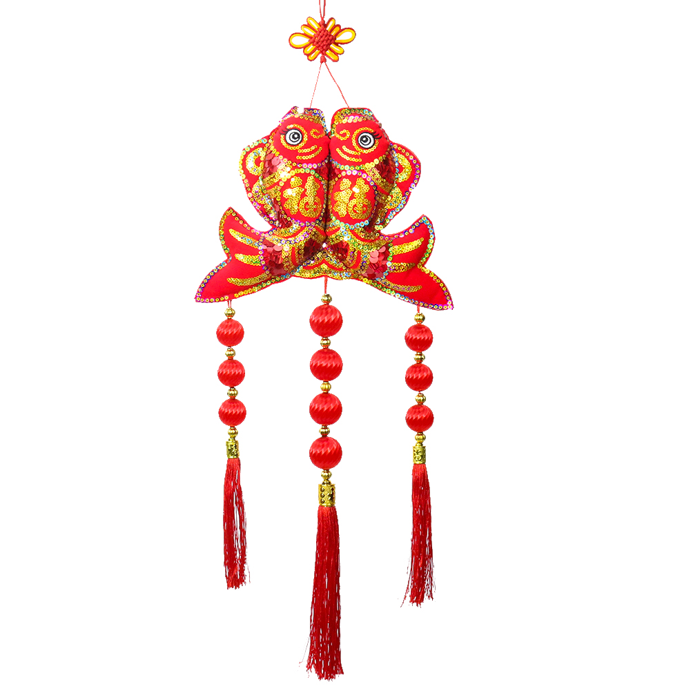 Fische Laternenschnur Frühlingsfest Dekoration Geschenk gibt mehr als jedes Jahr Anhänger Chinesischer Knoten Festival DIY Wandbehang – Detail 2