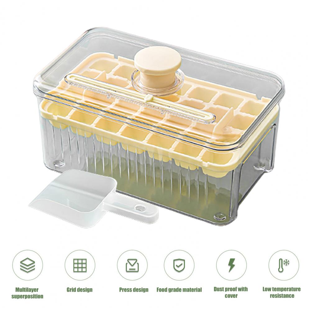 1 Set Ice Cube Mold Convenient Ice Cube Maker Easy To Demold Ice Cube Storage Box With Shovel Kitchen Supplies