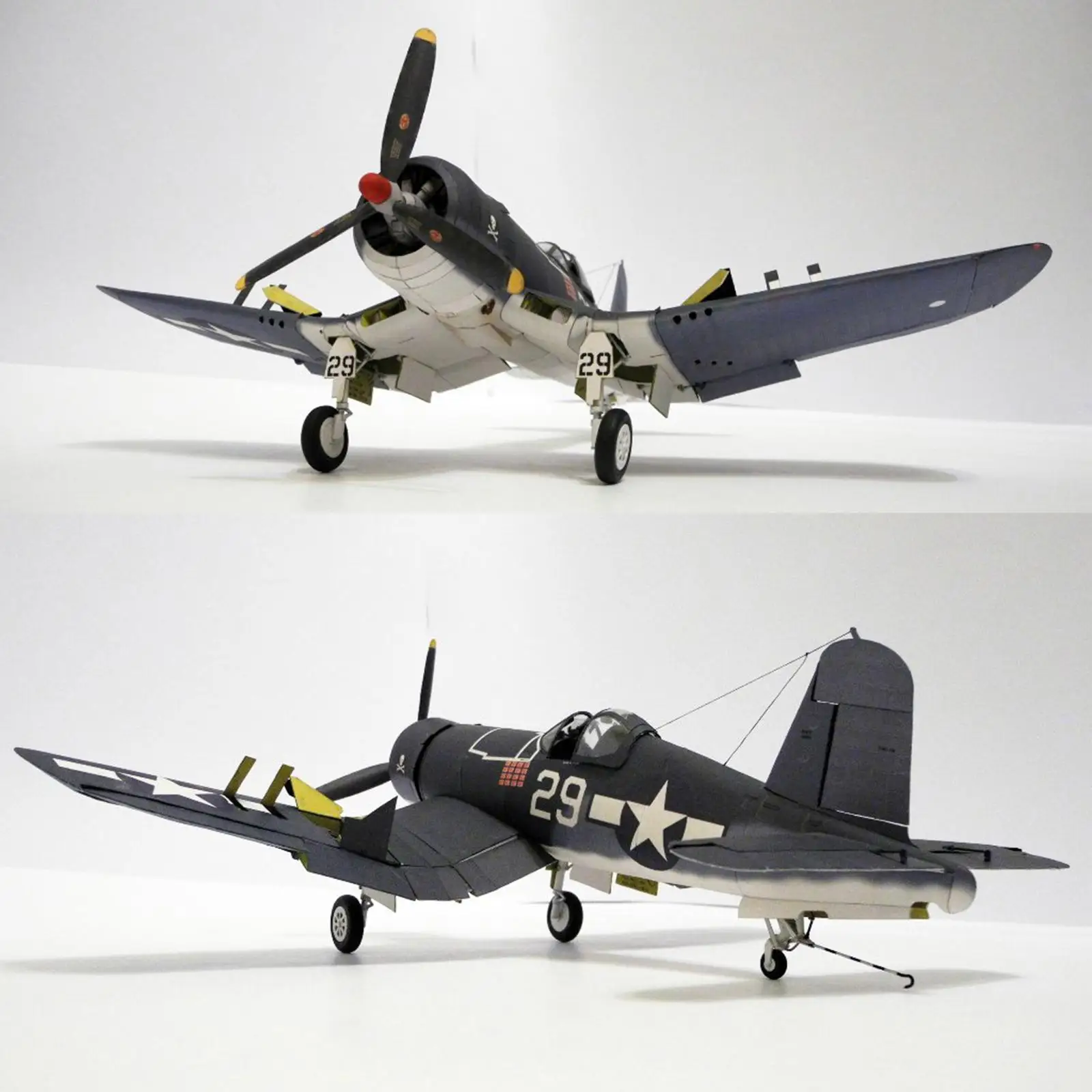 1:33 Scale Fighter Model 3D Paper Puzzle DIY Assemble Aviation for Tabletop Decor Education Collectables Kids Gifts