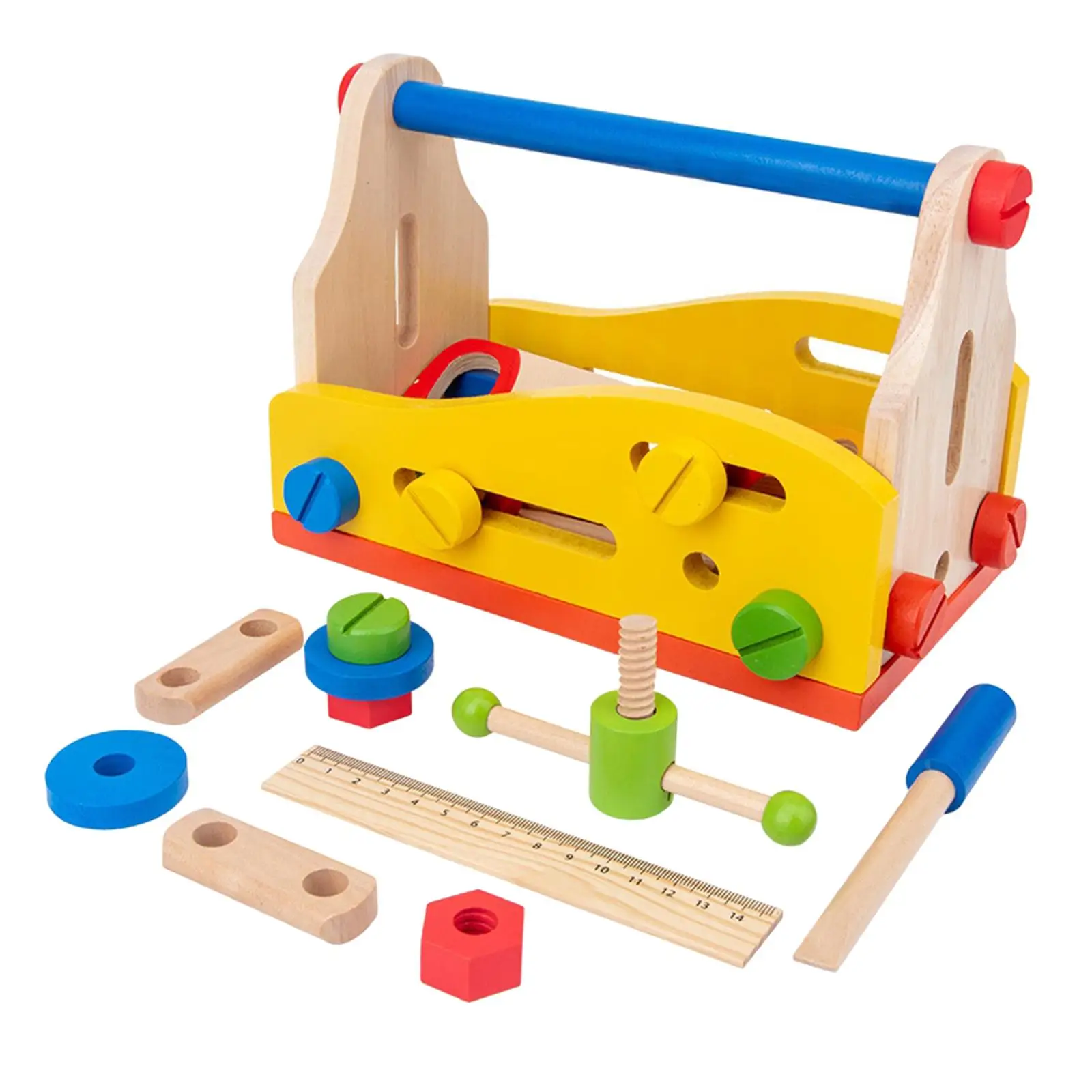 Montessori Wooden Tool Toy Educational Learning Toy Screw Disassembly Toys Play Tool for Children Toddler Kids