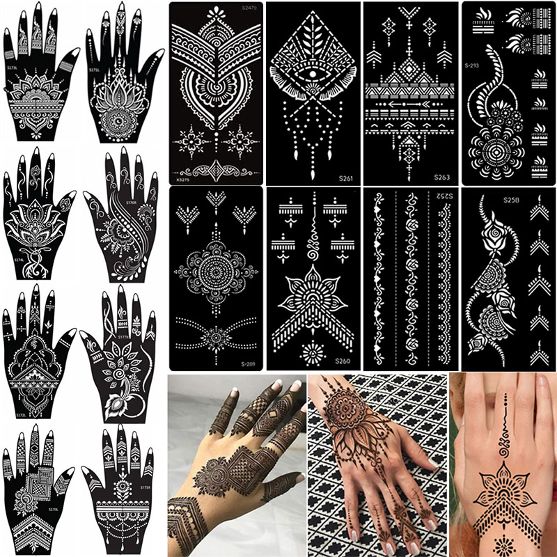 Best of 16 Sheets Henna Tattoo Sticker For Hands Tattoo Temporary Waterproof Templates Tattoo Stencil For Wedding Makeup Party Supplies Reviews & Tips