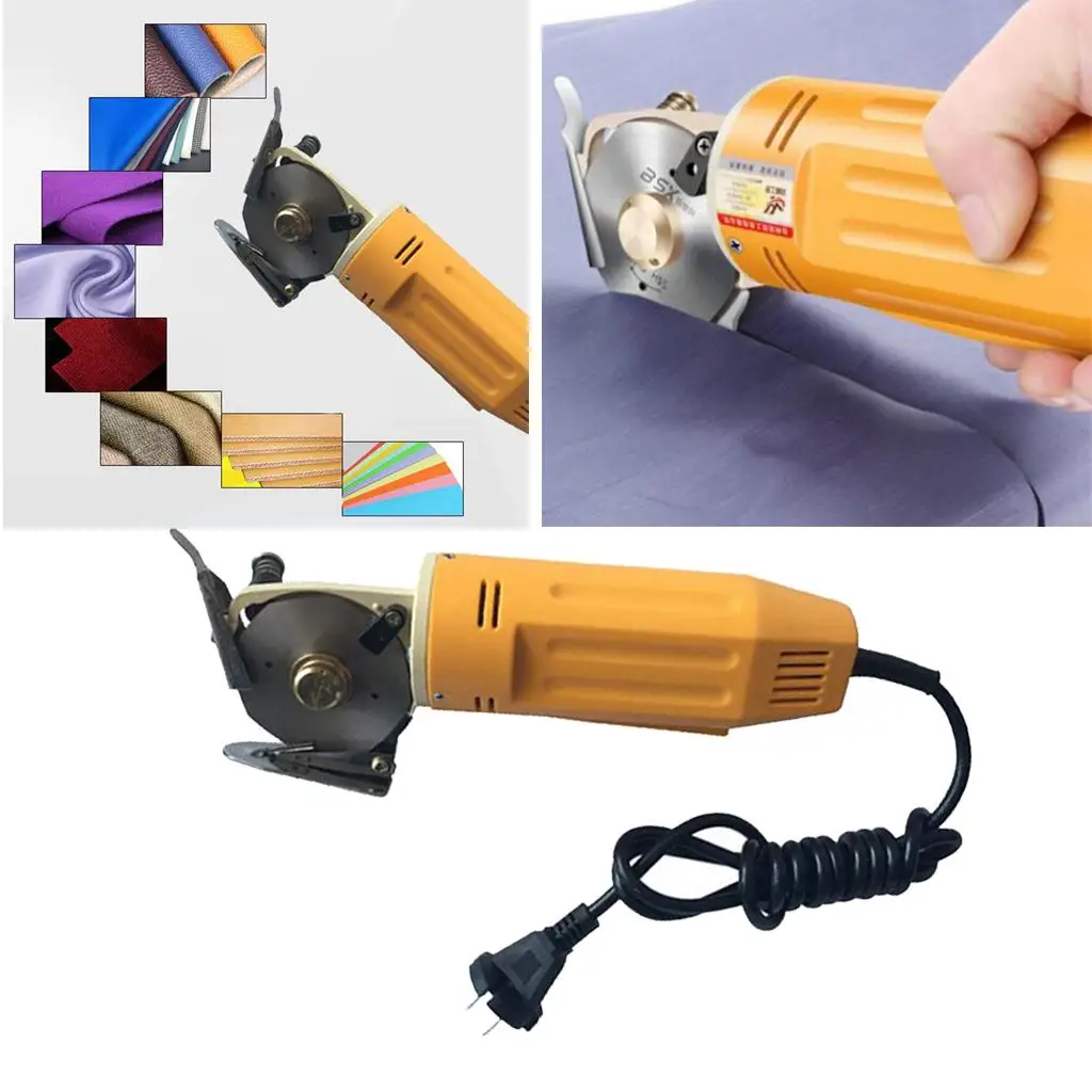 70mm Octagonal Blade Electric Shear Cloth Fabric Cutter Cutting 220V Sewing Tool