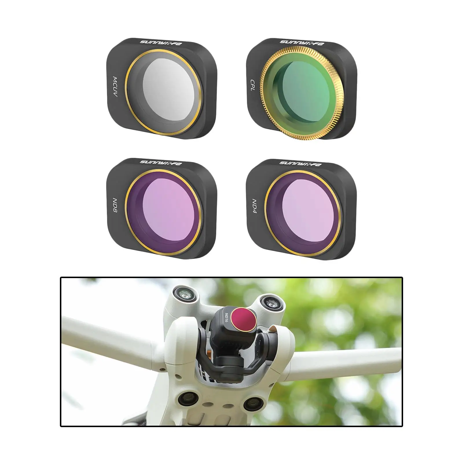 4Pcs Lens Filters,  CPL ND4 ND8 Replacement Camera Lens Filter for