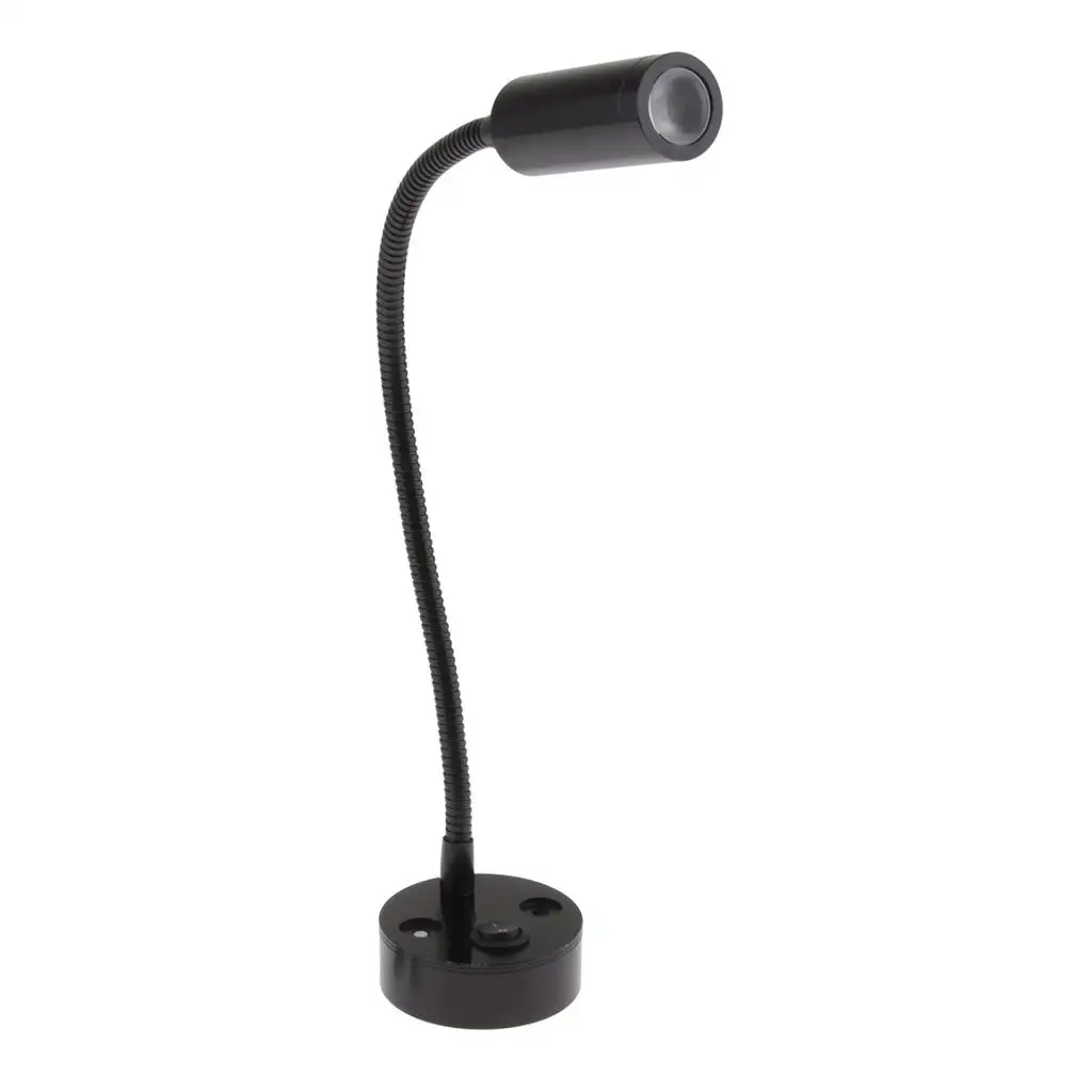 3W 12V LED Flexible Gooseneck Reading Light with Switch - Boat/Marine/RV