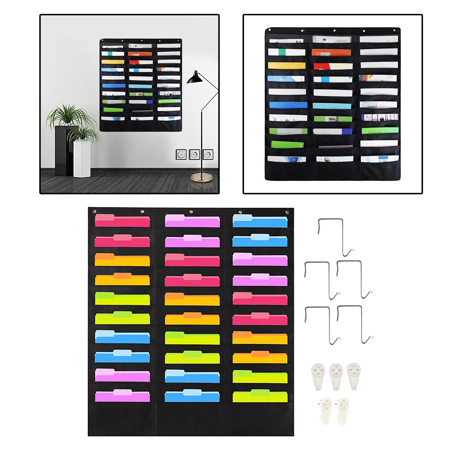 Creative Hanging Wall File Organizer Heavy Duty Over Door Organize  Chart Notebooks Planners Letters Holder   Supplies
