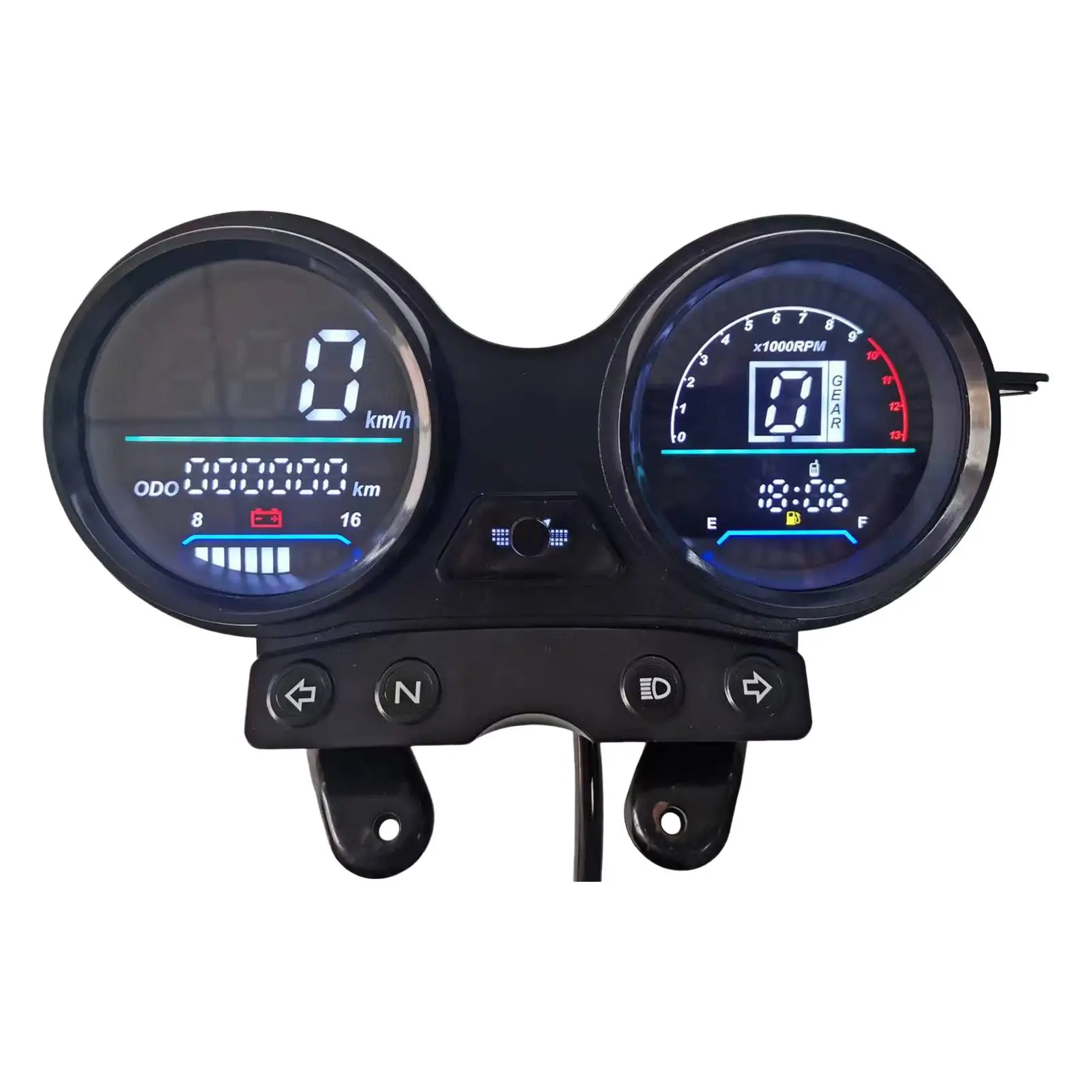 Motorbike Digital Odometer Speedometer 12V with USB Charging Function Fuel Gauge
