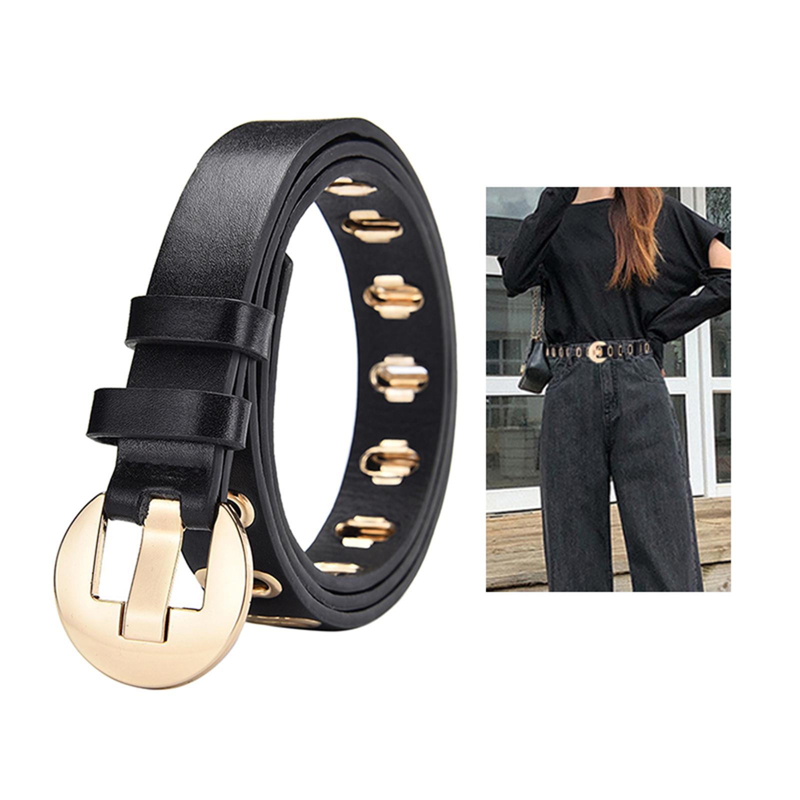 Womens Leather Belt Jeans Adjustable Ladies PU Leather 105cm Decorative