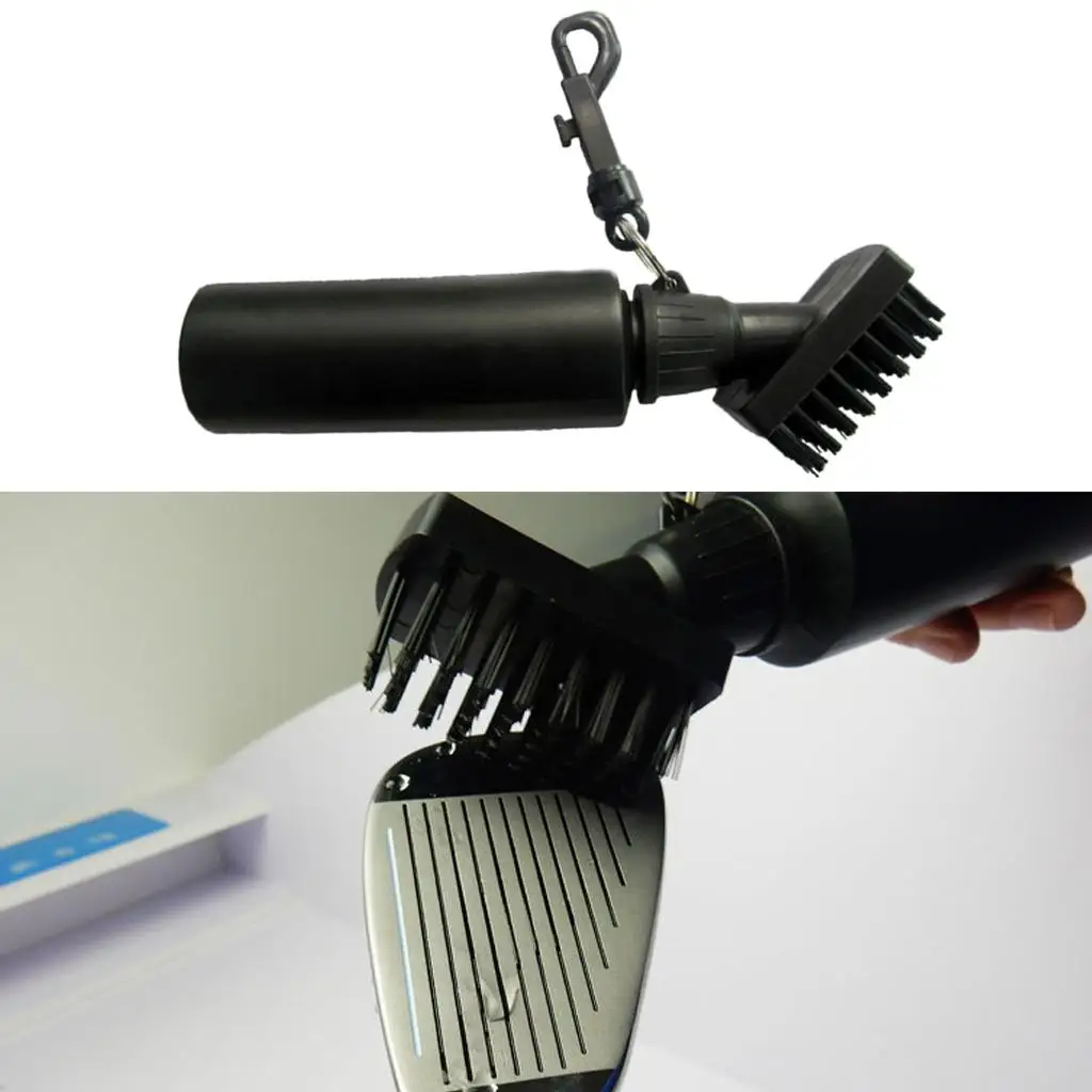 Golf Club Wet Cleaning Brush Professional Water Dispense Detachable Head Golf Cleaner with Water Bottle