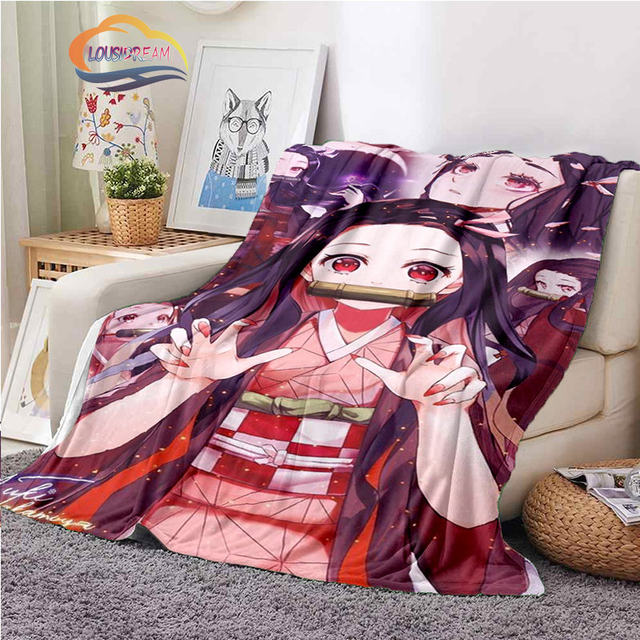  Demon Anime Slayer Throw Blanket Air Conditioning Flannel  Blanket Super Soft Cozy Warm Plush Bedding for Sofa Living Room Bedroom  60x50 : Home & Kitchen