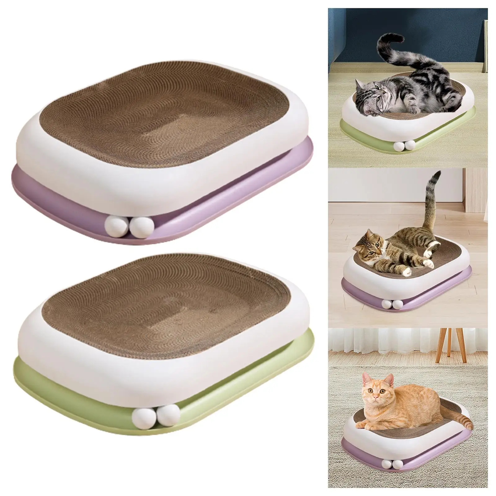 Cat Scratcher Bed Large Oval Cat Scratcher Cardboard for Furniture Protector