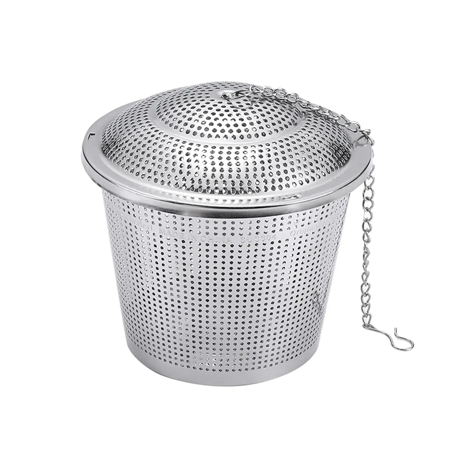 Tea Ball Infuser for Loose Leaf Stainless Steel with Extended Chain Hook Chained Lid Fine Mesh Spice Infuser for Stews Soup