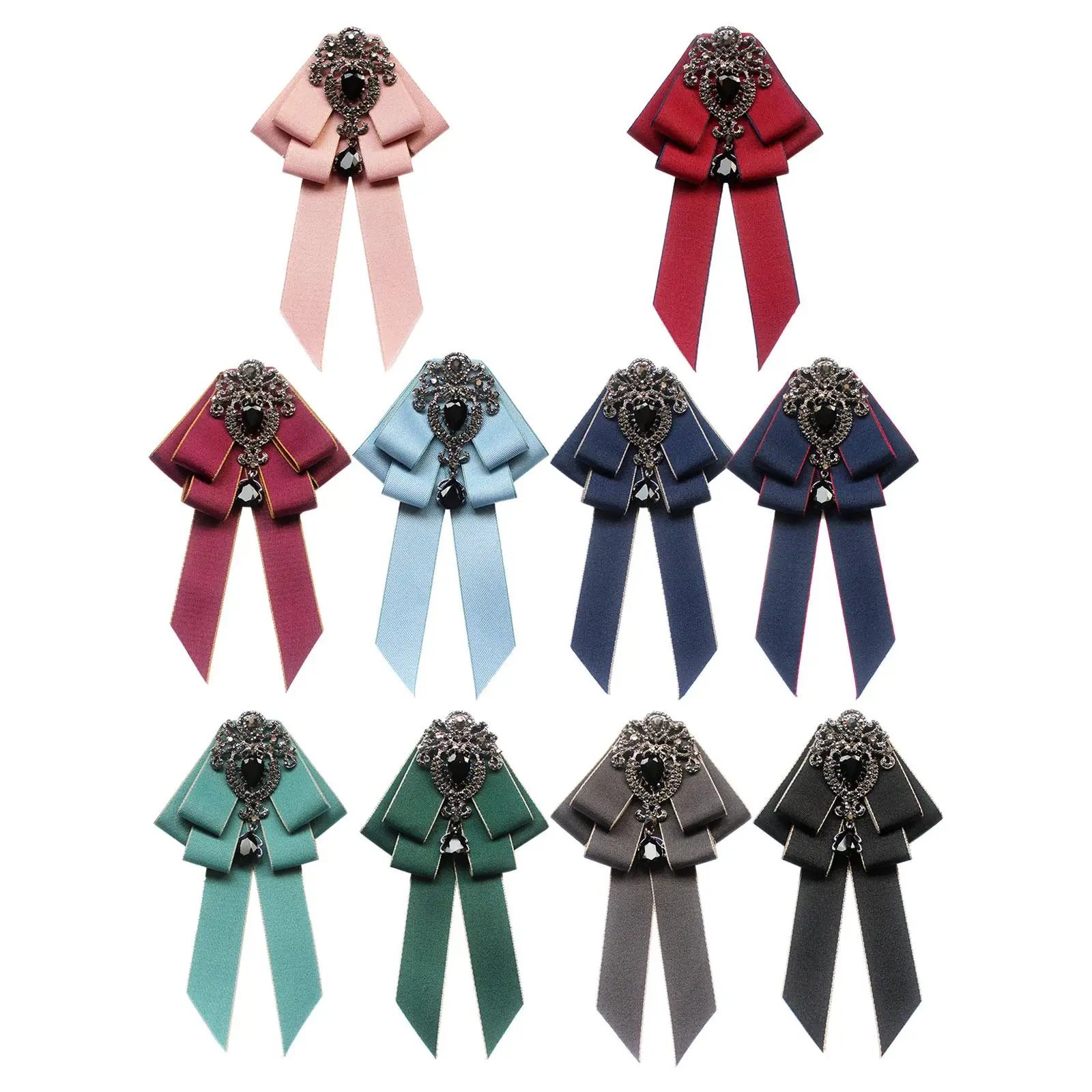Bow Tie for Women Adjustable Length Clothes Decoration Collar Jewelry Vintage College Style Bowknot Necktie for Party Teens