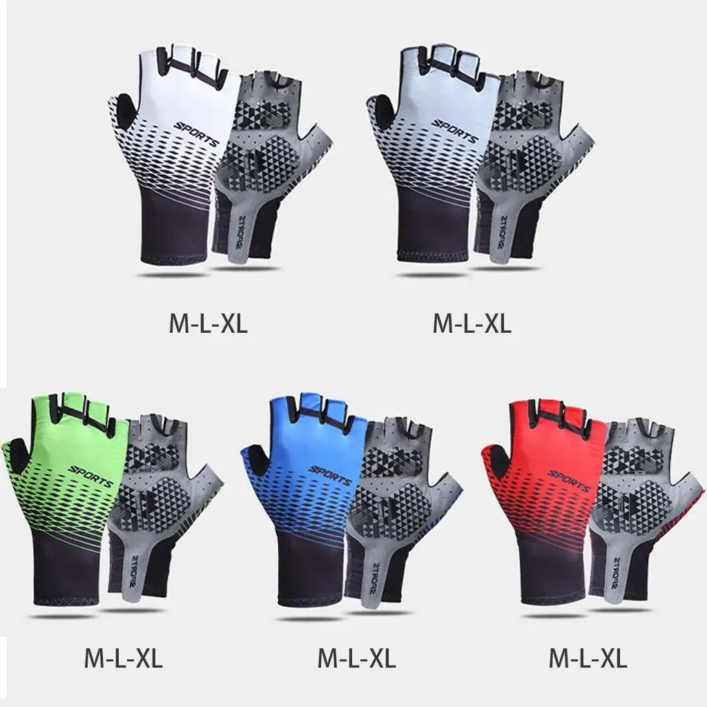 Summer Half Finger Cycling Gloves Sports Accessories Motorcycle Shockproof Light Weight Breathable Anti-Slip Mountain Gloves