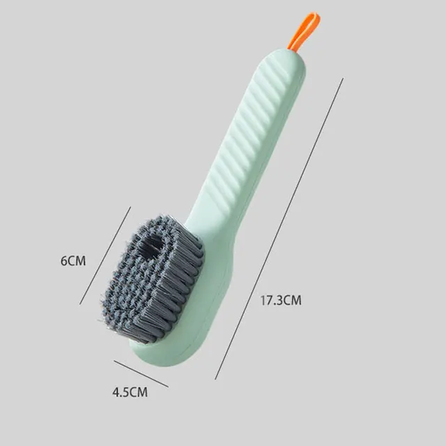 Wangxldd Soft Bristle Cleaning Brush,Press Type Automatic Liquid