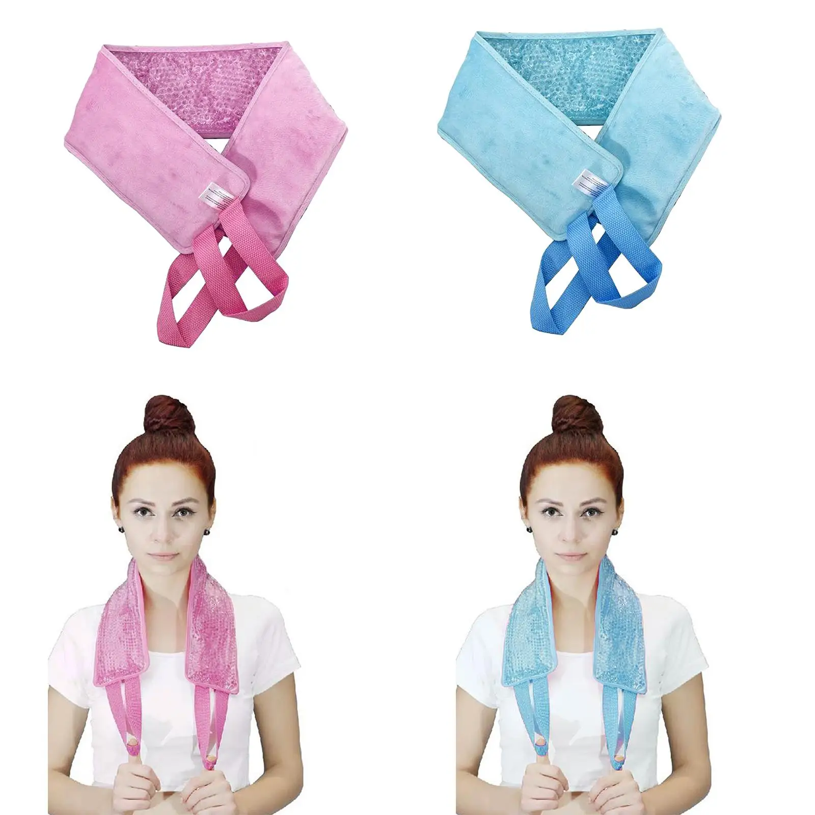 Neck Cooler Ice Pack Neck Swelling Aches Relief Gel Beads Wrap Cold Compress