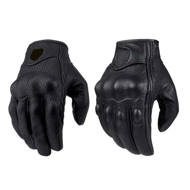 37MA Mens Motorbike Gloves Cold Weather Motorcycle Riding Glove Windproof  Leather Black - AliExpress