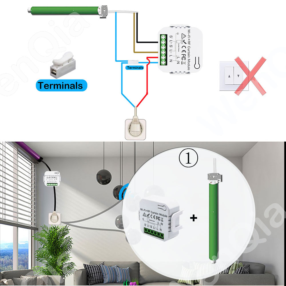 sistema de controle automático de cortina