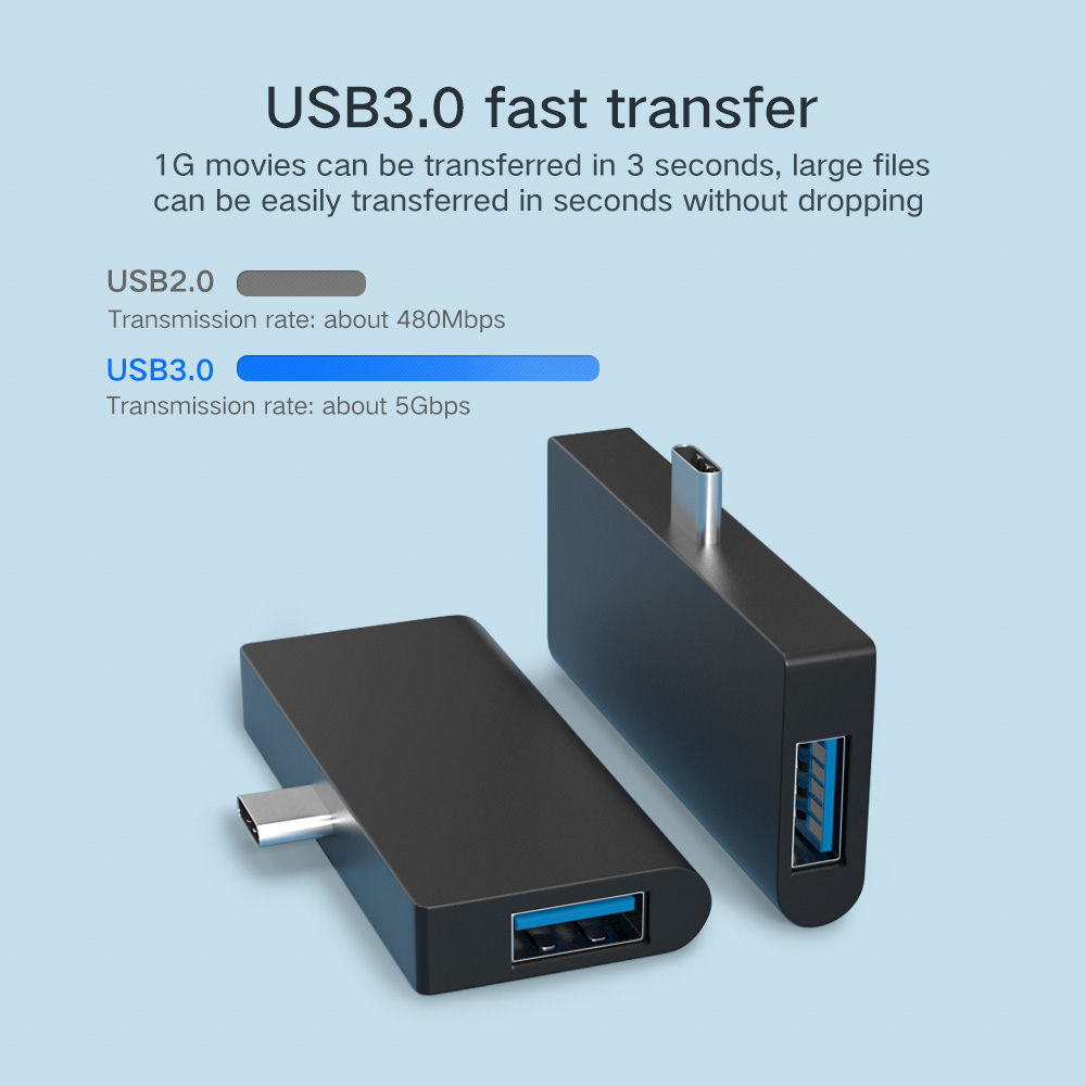 Мини-концентратор Type C usb, 3 порта, мультиразветвитель OTG, подходит для  смартфонов, ПК, компьютеров, ноутбуков, аксессуары с блоком питания PD |  AliExpress