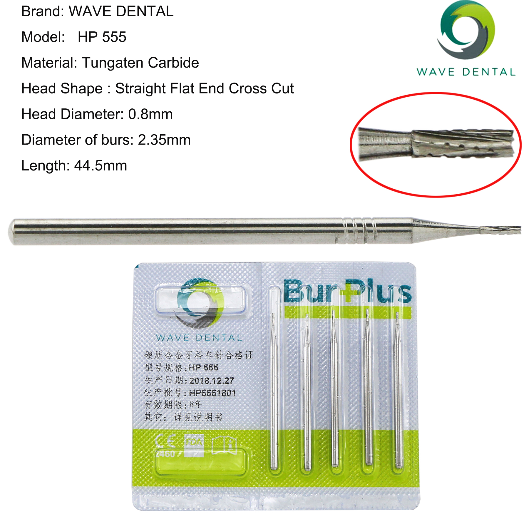 Best of WAVE Dentistry Drill Dental Tungsten Carbide Burs Straight Fissure Slow Burs 2.35mm For Straight Nose Cone Low Speed Handpiece Reviews & Tips - Image 2