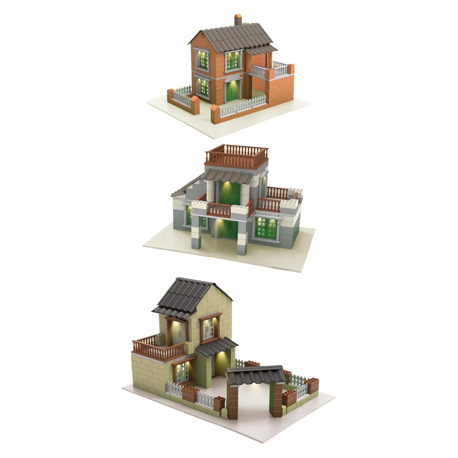 Miniature House DIY Kit House Building Kit Construction Educational Toy for Living Room Decor