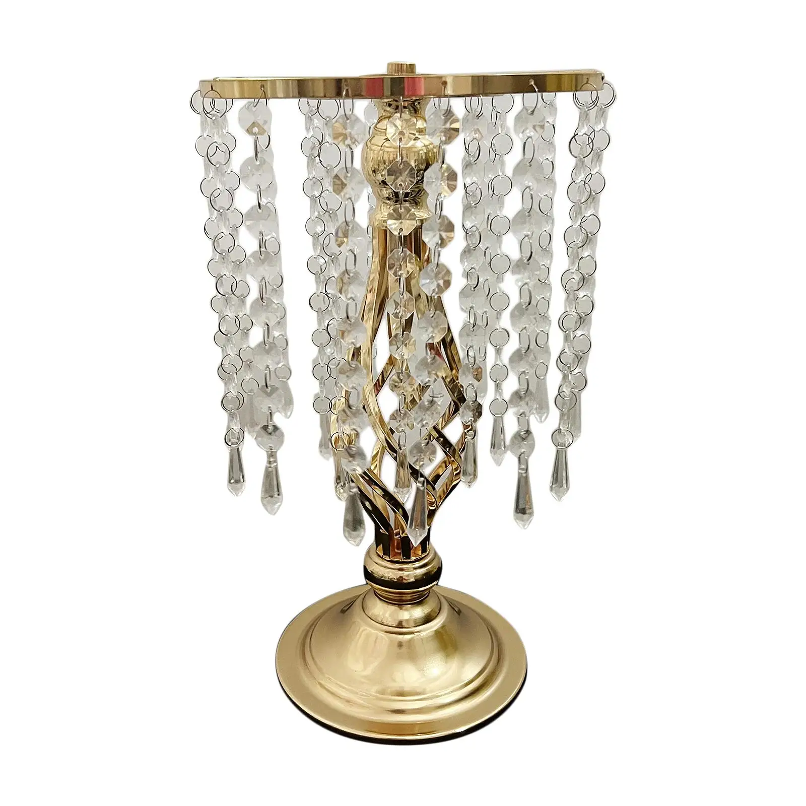 Crystal Tassel Candle Holder Centerpiece for Wedding Restaurant