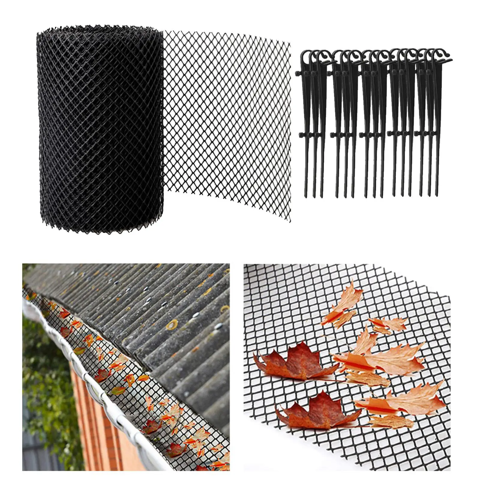 Gutter Guards Roll & , Durable Rust Mesh Netting for Quick Application and Use  Gutters, Covers and Protects