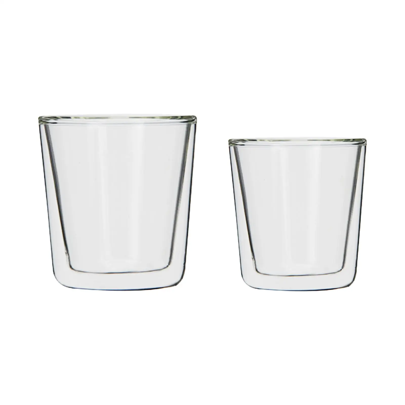 Double Wall Thermal Mug, Clear Heat Resistant Tumblers, Glass Coffee Mugs