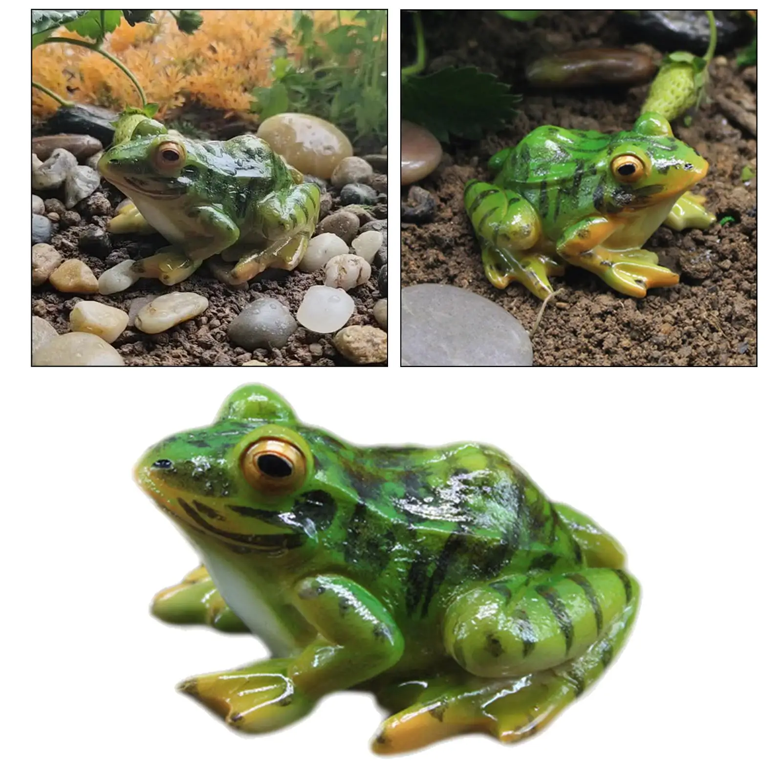 Home Garden Yard Frog Big Eyes Statue Lawn Ornaments Art