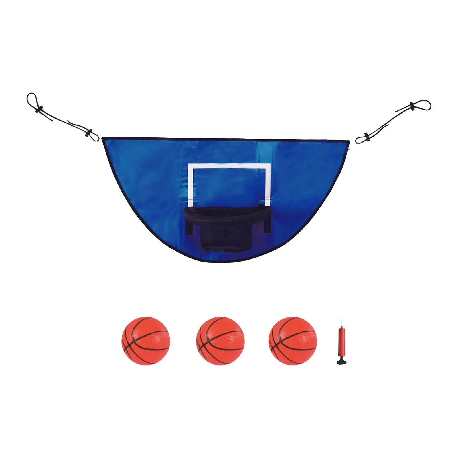 Mini Trampoline Basketball Hoop with Basketball and Pump Durable for Kids Adults Waterproof Materials Kids Basketball Stand