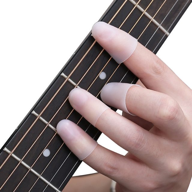 25 Protège-Doigts En Silicone Pour Guitare - 5 Tailles (XXS à L) | Pour Débutants Ou Pros | Avec Boîte