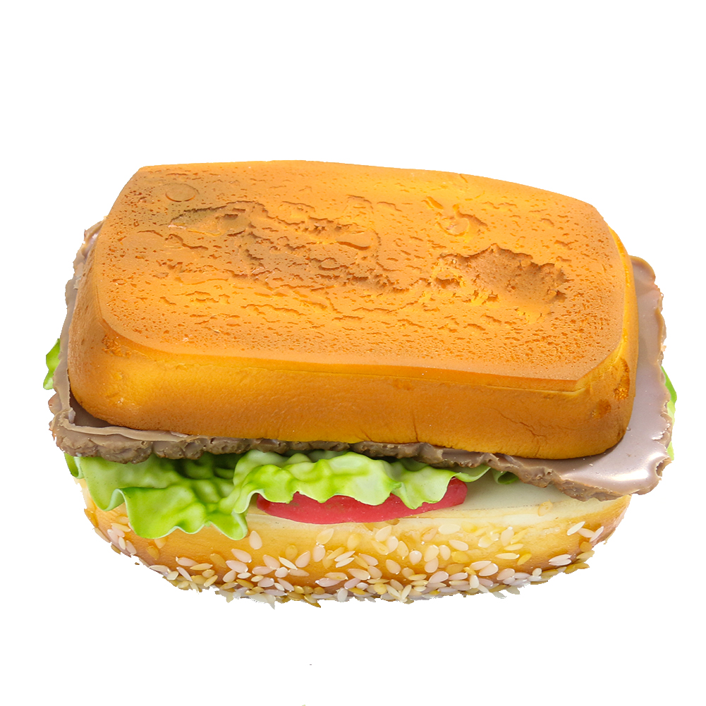 1PC Simulation Brot Hamburger Kuchen Modell Lebensmittel Festival Party Liefert Home Küche Platte Dekoration Ornamente – Detail 3